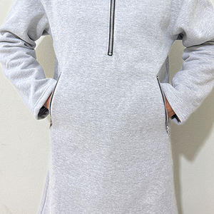 เสื้อฮู้ดดี้ผู้ชายคุณภาพสูง คลาสสิก สำหรับฤดูหนาว ผ้าฟลีซหนานุ่ม ทรงโอเวอร์ไซส์ สีพื้น ปรับแต่งได้ ปักลายได้ ผ้าฝ้าย 100% กันลม - Product Image 4