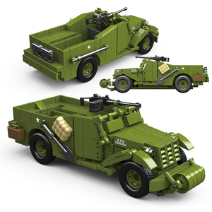 1/35 guerra mondiale 2 armi da fuoco con <span class=keywords><strong>equipaggiamento</strong></span> <span class=keywords><strong>militare</strong></span> Ww2 kit modello di plastica in mattoni 1/35 scala M3A1 Set di blocchi di costruzione per auto Scout - Product Image 1