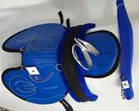 BLUHORSE Race Tree Selle d'Exercice pour Cheval en Cuir PU Incassable et Durable, Ensemble Complet 4 Pièces, Équitation Anglaise Personnalisable