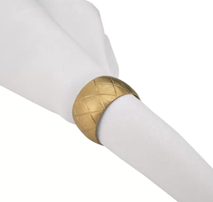 Anneaux de Serviette dorés martelés légers à bas prix, meilleure vente d'usine, assiette à dîner personnelle en laiton, anneaux de Serviette - Product Image 6