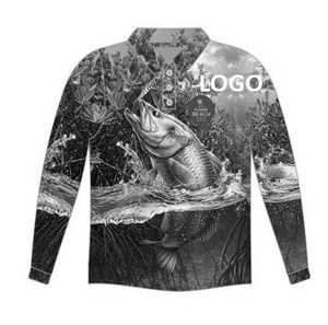 Recién llegado, diseño de logotipo personalizado, camiseta de pesca por sublimación, camisetas de protección UV para hombres, camisetas de pesca de manga larga de secado rápido UPF 50 + - Product Image 3