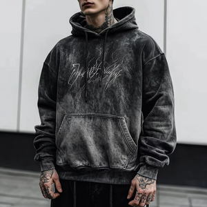 Sudadera con Capucha Extra Grande para Hombre, 100% Algodón, Estilo Urbano, Logotipo Personalizado, Bordado 3D, Alta Calidad, Cómoda - Product Image 3