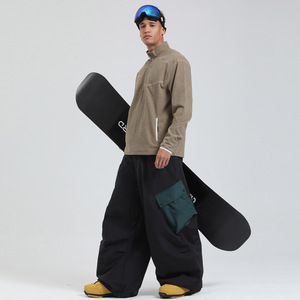 Vêtements de snowboard amples et imperméables coupe-vent pour hommes Pantalon coupe-vent thermique isolé de style baggy pour le snowboard et la randonnée - Product Image 2