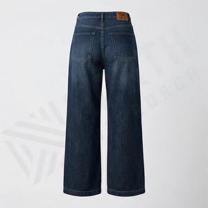 Pantalones Vaqueros de Moda Urbana de Alta Calidad, Corte Holgado, Tiro Medio, Pierna Ancha Recta, Al Por Mayor, Denim Premium, Pantalones de Mujer a la Moda - Product Image 2