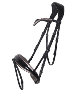 Équipement de course d'équitation équestre fantaisie de haute qualité bride de cheval confortable et durable avec produit d'exportation de bande de nez breveté - Product Image 3