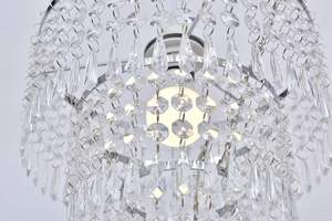 3 Tiers Fuax <b>Crystal</b> Acrylic Beaded Chandelier, W10.5" H11",Modern Chrome Chandelier Ceiling Pendant <b>Light</b> <b>Shade</b> with Clear Acry - Product Image 6