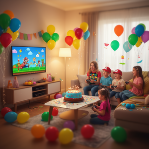 T-shirt familial pour les amateurs de jeux vidéo, design assorti maman et gamin d'anniversaire pour le plaisir et le jeu - Product Image 3