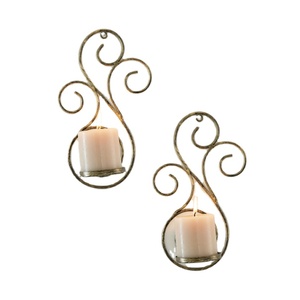 Anillo colgante clásico de un solo nivel para flores, conjunto de 2 decoración para el hogar, balcón, sala de estar, Color dorado, anillos de pájaro - Product Image 4