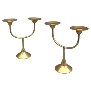 Bougeoirs chauffe-plat en fil métallique pour décoration de table Bougeoirs de forme géométrique noirs Lot de 2 - Product Image 6