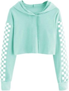 Sudadera Corta con Capucha para Mujer, Última Moda, Personalizada, 100% Algodón, Estilo Urbano, Lavada, Lisa, Corta, para Invierno, Verano y Otoño - Product Image 2