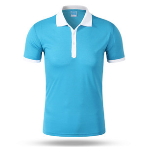 Camiseta de gimnasio de cuello redondo de alta calidad para hombre, secado rápido y ligero, logotipo personalizado, bordado impreso, de punto para camisetas de polo - Product Image 6