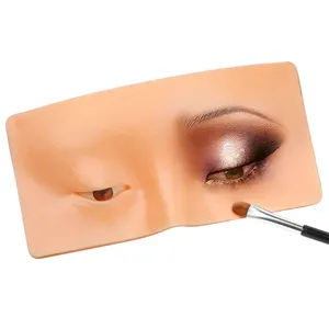 A empregada perfeita para praticar maquiagem Silicone Face Eye Makeup Practice Board Pad Silicone Bionic Skin para Make Up Face