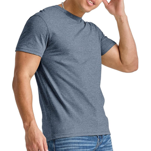 Camiseta deportiva de microfibra de algodón 100% para hombre, ropa deportiva transpirable ajustada para adultos con mangas cortas y cuello redondo - Product Image 4