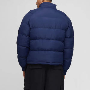Custom Stand Collar Heavyweight Puff <b>Padded</b> Hooded Waterproof Winter Puffer Jacket <b>for</b> Men Oversized Streetwear <b>Hip</b> Hop 2025 New - Product Image 5