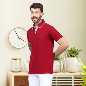 Suvin เสื้อโปโลถักแบบลำลองสำหรับผู้ชาย, ผ้าฝ้ายถักสองชั้นป้องกันรอยยับแห้งเร็วระบายอากาศและเป็นมิตรกับสิ่งแวดล้อมสำหรับฤดูร้อน - Product Image 3