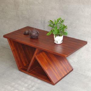 Table basse rectangulaire moderne 100x50x45cm en bois de Melaleuca de 25mm d'épaisseur, durable, non pliable, pour salon, ensemble de meubles TT68227 - Product Image 5
