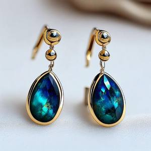 ต่างหูเงินสเตอร์ลิงพร้อมตะขอเกี่ยวต่างหูชุบทอง18K สำหรับเป็นของขวัญ925 - Product Image 6