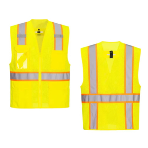 Chaleco de Trabajo para Hombre de Color Amarillo, de Alta Calidad, Transpirable, con Malla Reflectante para Rescate en Carretera - Product Image 3