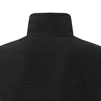 Chaqueta de forro polar negro azabache de 240 g, gruesa, térmica, capa intermedia, ropa de trabajo de otoño, OEM, al por mayor, con cremallera completa, reversible, impermeable por delante.