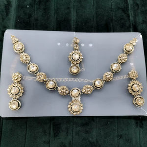 <b>Indian</b> Crystal Shadow Necklace Set for Women Multicolor Necklace set Manufactures Wholesale <b>Jewellery</b>, - Product Image 1