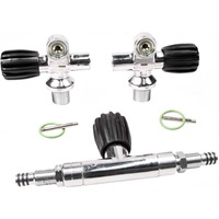 Válvula Manual para Cilindro de Buceo DIN Twinset, para Configuración de Doble Tanque