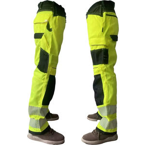 Pantalons de travail de sécurité multi-poches rembourrés haute visibilité pour peintres mineurs pantalons haute visibilité sans logo - Product Image 4