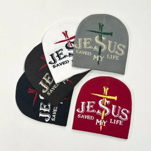 Custom Fashion Knit Beanie Logo Embroidery Warm Winter <b>Acrylic</b> <b>Wool</b> Ribbed Cuffed Pom Pom Skullcap Fisherman Outdoor Streetwear - Product Image 4