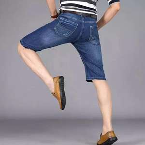 Pantalones cortos de mezclilla para hombre Vintage Streetwear Jorts Jean Shorts Pantalon Cargo Shorts - Product Image 6