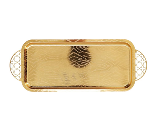 Organisateur de table en laiton de luxe plateau décoratif meilleure qualité ronde nourriture Fruits plateau de service meilleur design - Product Image 2