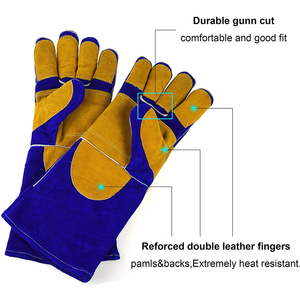 Gants de soudage ignifuges résistants à la chaleur en cuir de vache fendu de qualité supérieure produits Offre Spéciale - Product Image 2
