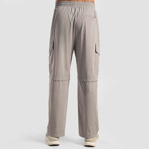 Stride Stripe <b>Trousers</b> Lightweight 100% Cotton Gym Workout Pants Zipper XL <b>Light</b> Grey Classic Formal Colored Straight - Product Image 3
