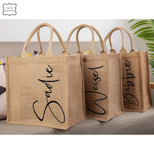 Sacs en jute design 2024 personnalisables sacs cadeaux fourre-tout avec logo personnalisé, sacs de fête personnalisés - Product Image 4