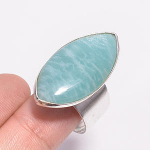 แหวนเงินแท้ 925 รุ่นคลาสสิก ประดับพลอยอะมาโซไนต์ทรงมาร์คีส์ รุ่น Ruby Gems RS-270 เหมาะสำหรับงานหมั้น งานแต่งงาน และวันครบรอบ - Product Image 3