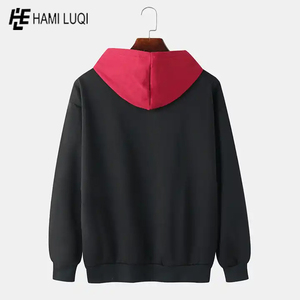 เสื้อสเวตเตอร์มีฮู้ดของผู้ชายเสื้อสวมหัวมีฮู้ดผ้าคอตตอน100% เรียบคลาสสิกโอเวอร์ไซส์แขนยาวกำหนดโลโก้ได้เอง - Product Image 2