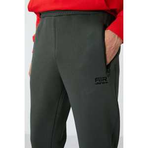 Pantalon de survêtement kaki pour homme Cesar, taille élastique, avec poches, style décontracté en tissu brossé - 84929 - Product Image 2