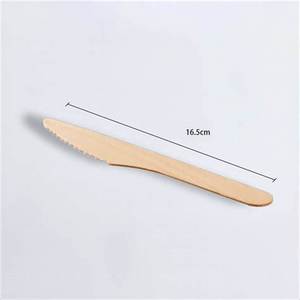 Cuchillo de madera degradable ecológico de alta calidad, cubiertos desechables para acampar - Product Image 2