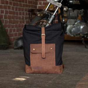 Leather Canvas Luxury <b>Backpack</b> High Capacity Travel School Laptop Breathable Eco-Friendly Design LCBP-0183 - Product Image 1