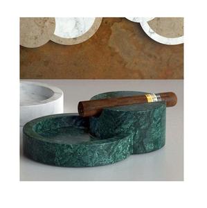 Cendrier géométrique en marbre blanc de luxe, design moderne facetté, artisanal en pierre, porte-cigarettes haut de gamme, élégant pour la maison et le bureau - Product Image 6