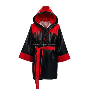 Conjunto de Boxeo de Satén con Logotipo Personalizado, Bata de Boxeo con Capucha, Ligera y Transpirable, Traje para Entrada al Ring, Venta al Por Mayor - Product Image 3