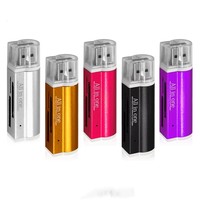 Lector de Tarjetas USB Externo Multifuncional de Alta Velocidad, Mini Adaptador Portátil de Tarjetas TF/SD de Aleación de Aluminio para PC y Laptop |   Plug and Play