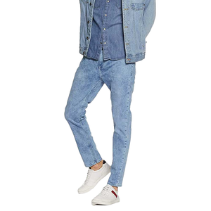 กางเกงยีนส์เดนิมทรงตรงทันสมัยสำหรับผู้ชาย ดีไซน์ล่าสุด น้ำหนักเบา รับสกรีนโลโก้ สไตล์สตรีทแวร์ลำลอง - Product Image 2