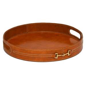 Bandeja de cuero artesanal perfecta para presentar postres o bebidas de boda en ajustes Premium - Product Image 6