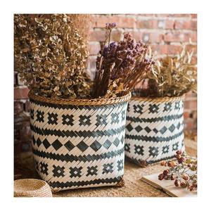 Cesta de bambú tejida hecha a mano, Material Natural pequeño, de buena calidad, para decoración del hogar - Product Image 1