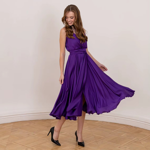 Robe de fiançailles fluide faite à la main pour séance photo, robe longue à traîne volante, taille haute, sans manches, imprimée, inspirée de Santorin, été - Product Image 1