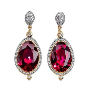 ต่างหูหรูหราขายดีสำหรับงานแต่งงาน เครื่องประดับเจ้าสาว ต่างหูแฟชั่นประดับเพชร ของขวัญสำหรับงานปาร์ตี้ ต่างหูทรงหยดน้ำ - Product Image 3