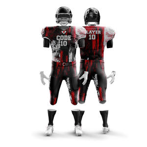 ชุดยูนิฟอร์มฟุตบอลอเมริกันไซส์ใหญ่พิเศษชุดเสื้อแขนสั้นระบายอากาศได้ดีสำหรับทีมและคลับงาน OEM ตามสั่ง - Product Image 1