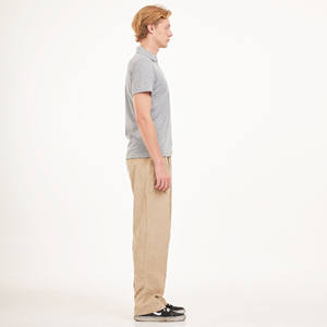 T-shirt Homme Gris Gaufré Col V pour Polo 100% Polyester Anti-boulochage Respirant Manches Courtes Brodé Business Print Made - Product Image 4