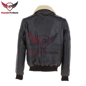 Veste de bombardier en cuir de qualité supérieure pour hommes dans le style Coffee Maverick-Vêtements d'extérieur classiques inspirés de l'aviation - Product Image 3