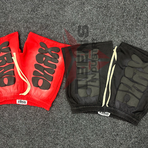 Shorts de survêtement pour hommes 2025 avec impression en relief, logo personnalisé, respirant, séchage rapide, matière en coton, prix de gros, shorts pour hommes, service OEM - Product Image 5