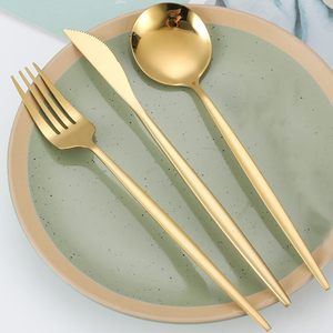Couverts gravés vintage, ensemble de vaisselle, couverts de mariage, ustensiles de restaurant d'hôtel, ensemble de cuillères et de fourchettes réutilisables, couverts en or de luxe - Product Image 6